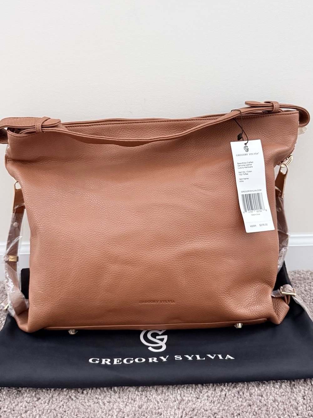 Women's Cognac Leather Shoulder Bag